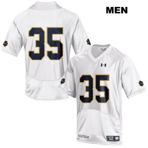 Notre Dame Fighting Irish Men's TaRiq Bracy #35 White Under Armour No Name Authentic Stitched College NCAA Football Jersey DHA8199KS